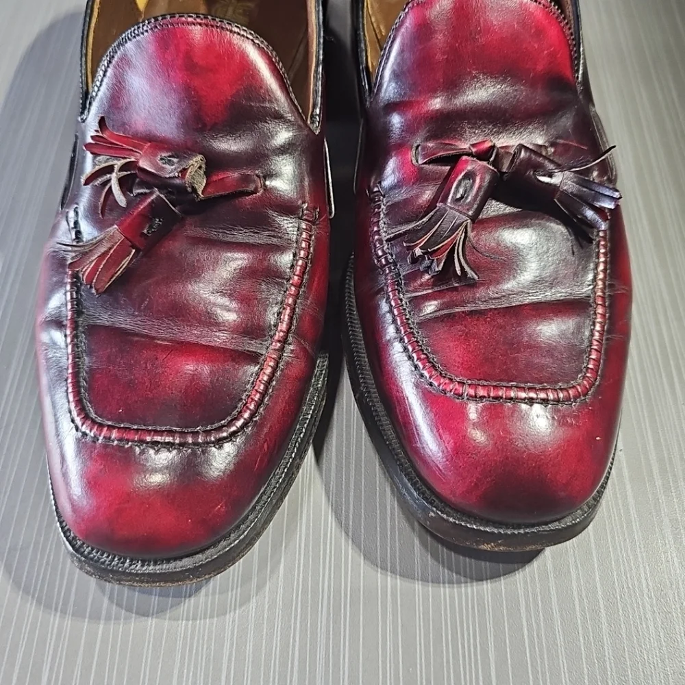 Johnston & Murphy Aristocraft Cordovan/Burgundy Tassel‎ Loafers Men's Size 8.5